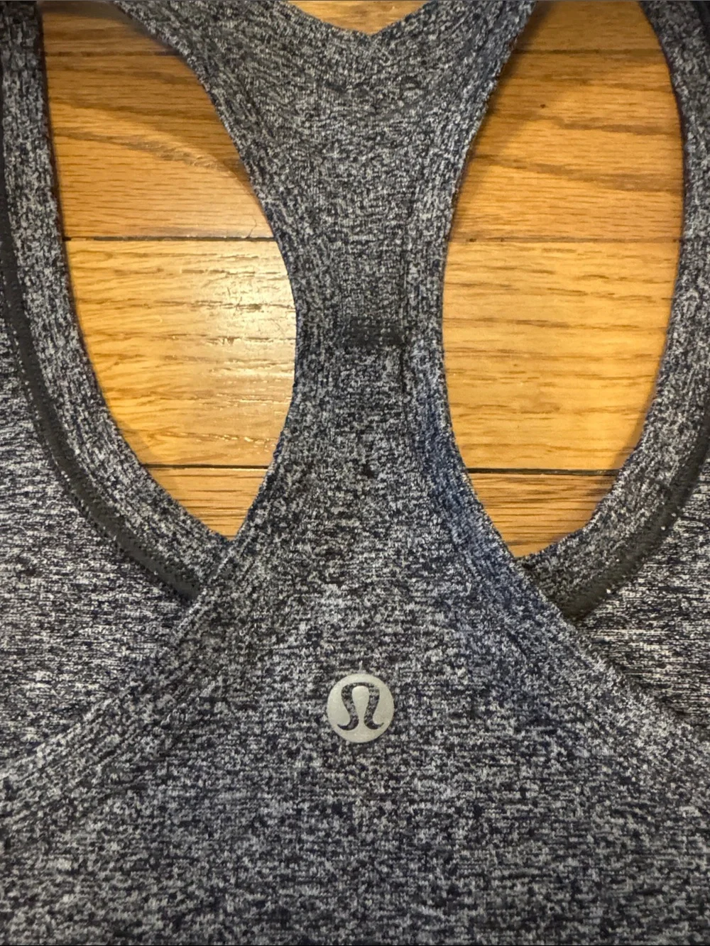 Lululemon heather gray racer back crop tank